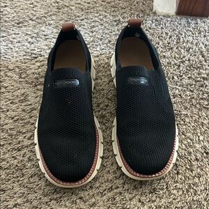 HAODUOYI Black and Brown Slip-On Loafers